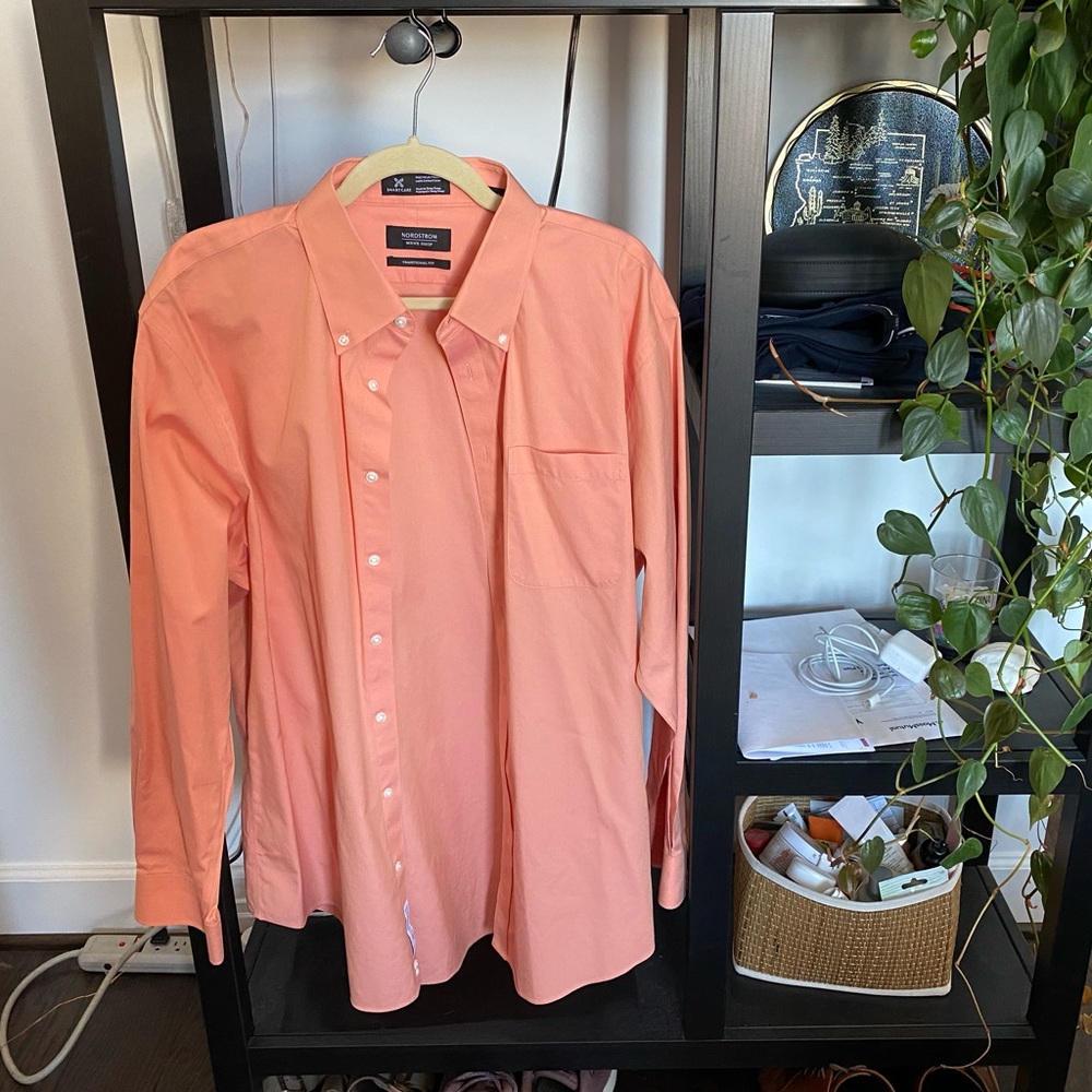Nordstrom orange dress shirt